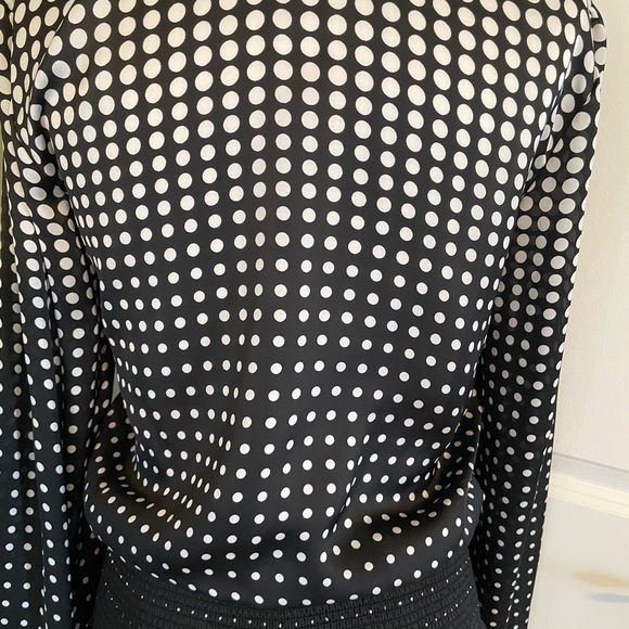 Whbm Black and polka dot top w lace cami detail - Picture 2 of 4